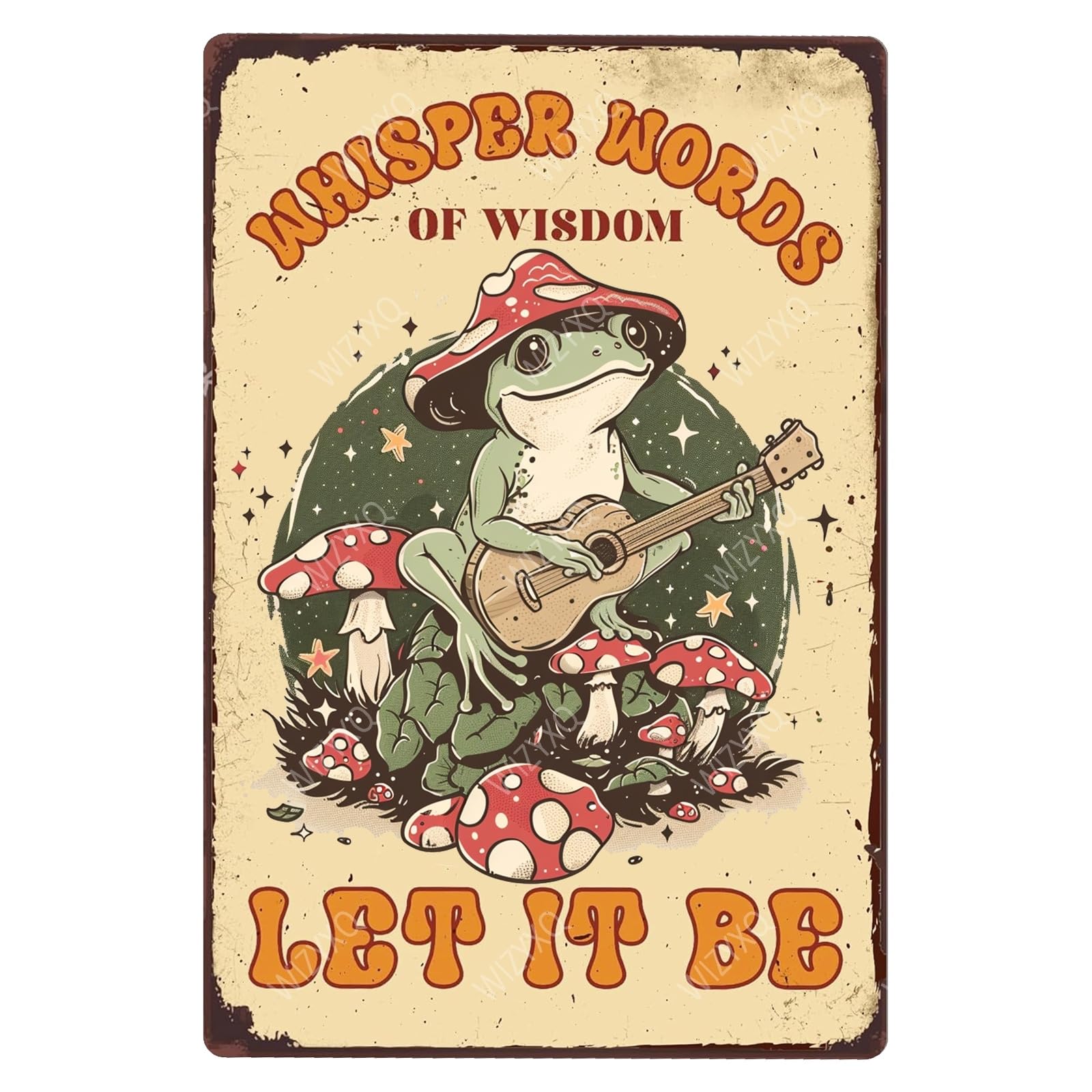 Floral and Bee Metal Signs In A World Where You Can Be Anything Funny Vintage Tin Sign Retro Wall Decor for Bee Lovers Room 8×12 Inches