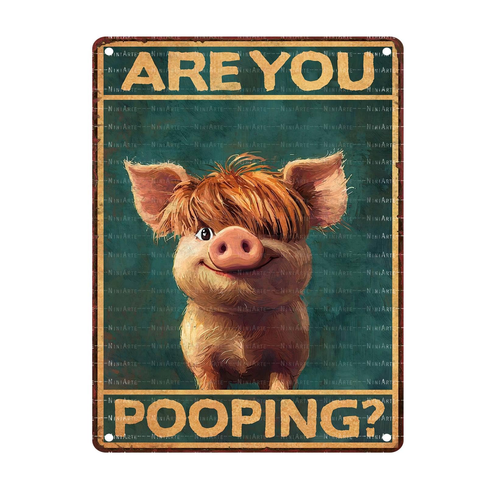 Funny Turtle Bathroom Vintage Tin Sign Turtle Metal Sign Beach Bathroom Wall Decor 8X12Inch