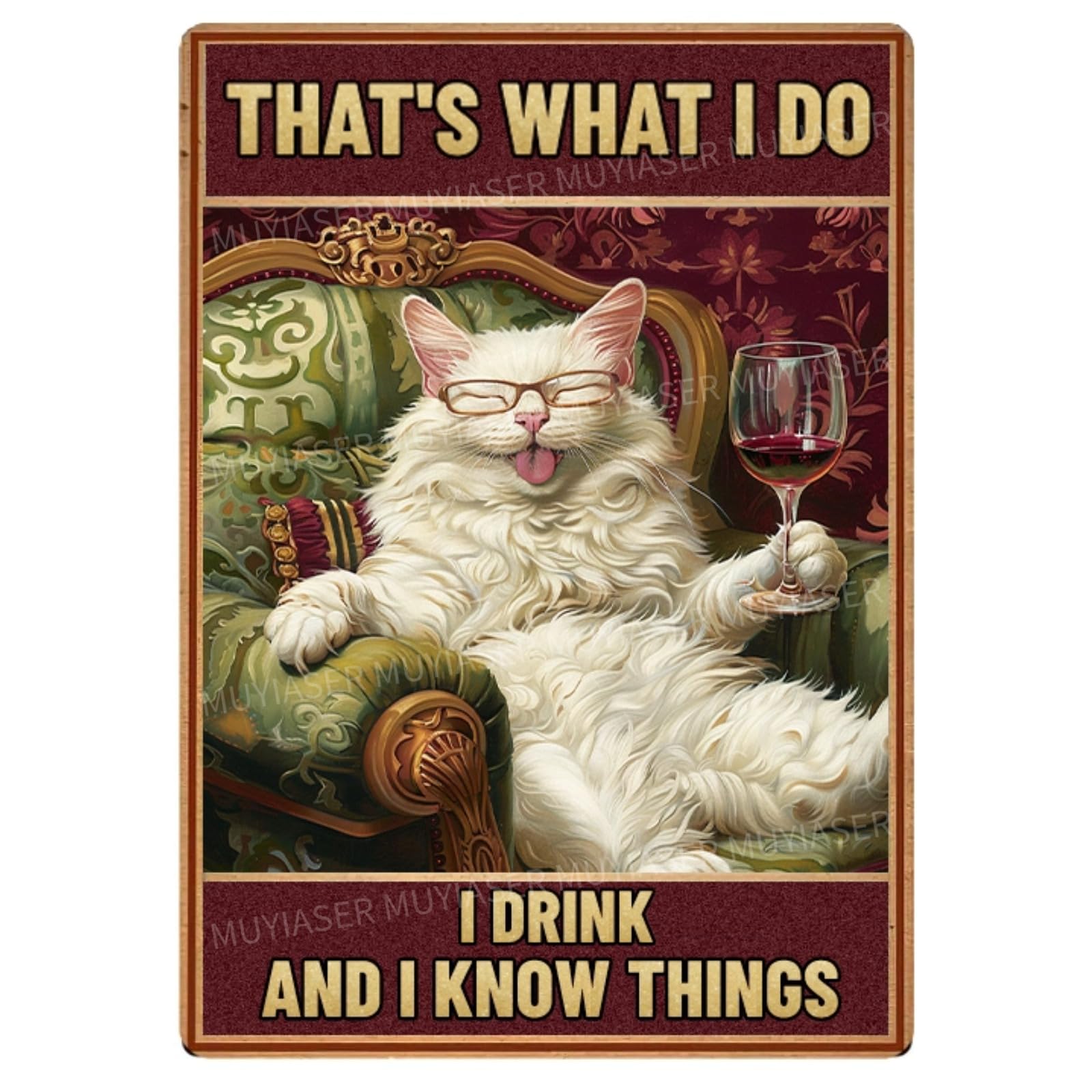Metal Sign Easily Distracted By Cats & Garden Vintage Retro Aluminum Tin Sign for Garden, Kitchen, Office, Home, Bar, Cafe Decor 8x12 Inch