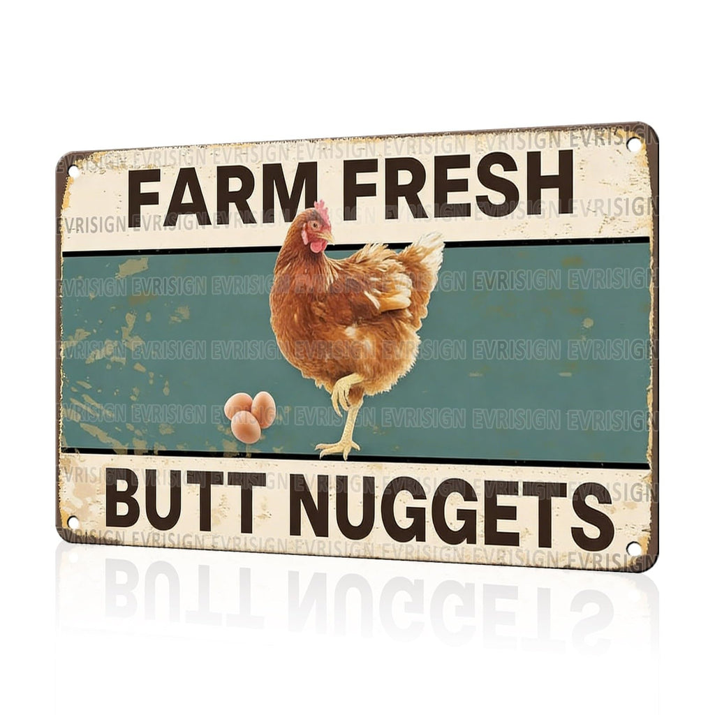 Funny Chicken Faith & Farmhouse Gifts Just A Girl Who Loves Jesus&Chickens Vintage Tin Sign for Farm Kitchen Garden or Cottage Wall 8x12Inch