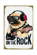 Music Tin Signs, Rock Bands Skull Metal Sign, Feel Alive, Guitar Poster Studio Wall Decor Plants Plaque for Home, Office, Bars, Restaurants, Cafes, Pubs 8 X 12 Inches