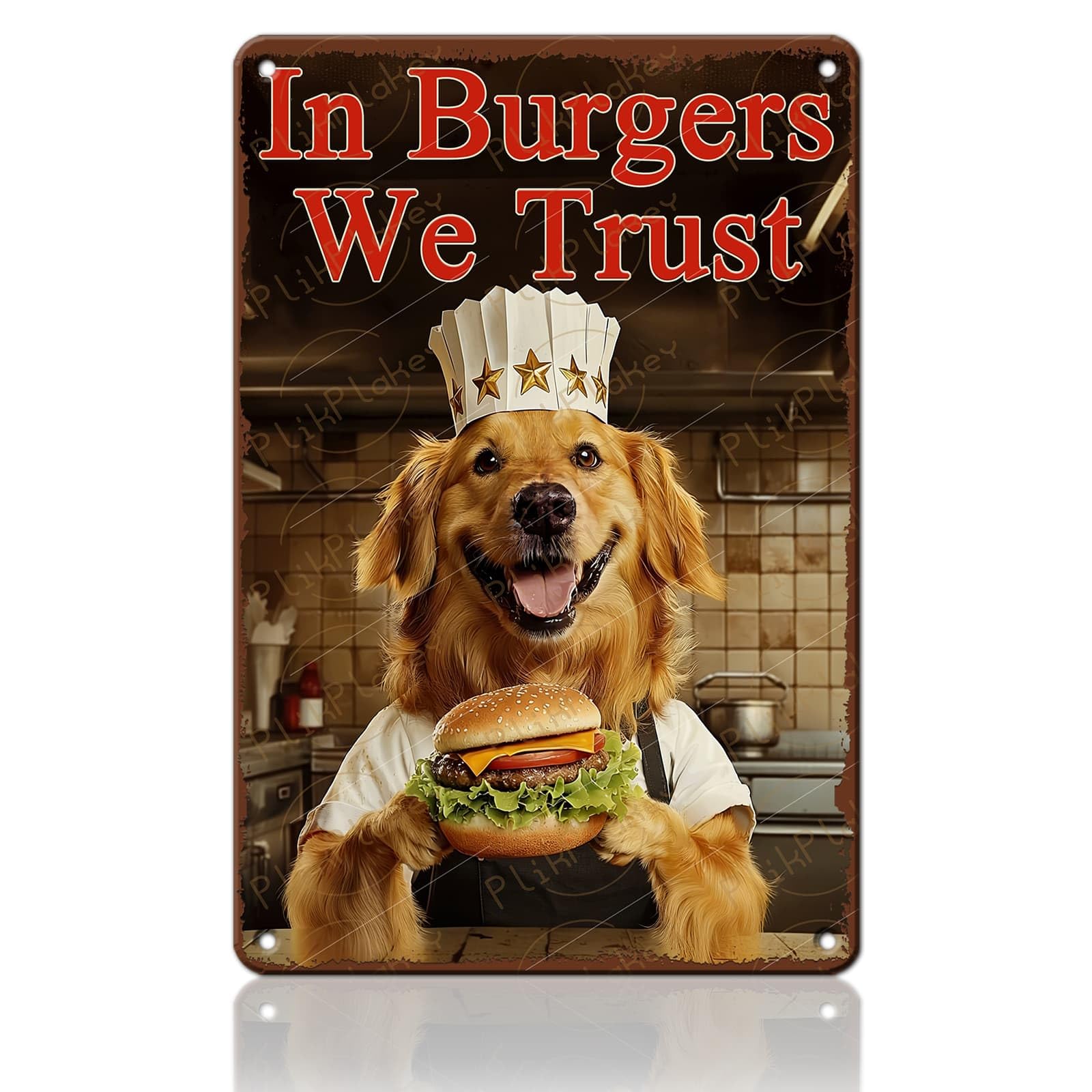 Best in Town Beef Hamburgers Retro Metal Tin Sign Vintage Wall Decor Bar Fast Food Shop Restaurant Kitchen Snack Truck Pub Coffee Home Poster 12x8 Inch