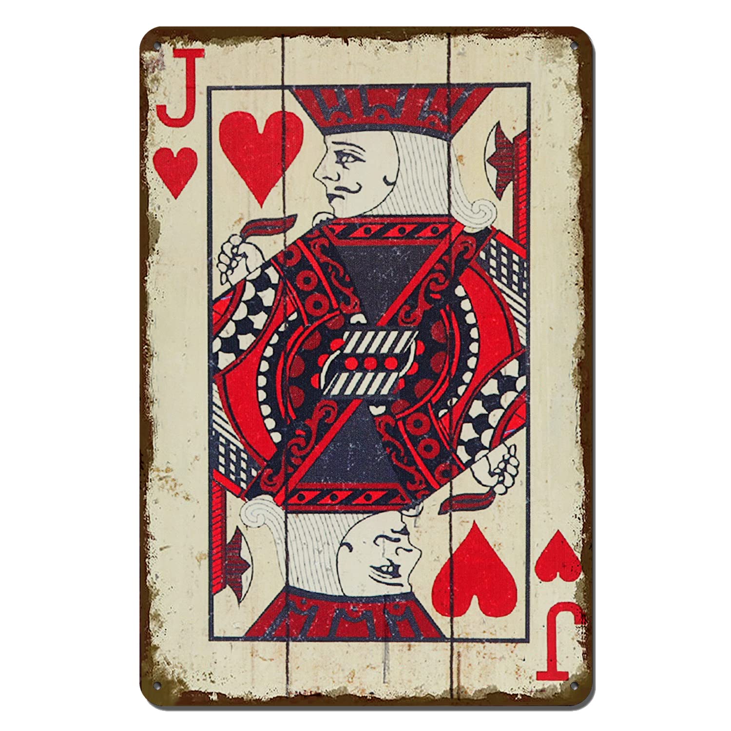 Vintage Poker Wall Decor Metal Sign Retro tin Sign Wall Decorative Signs for Man Cave Home Cafe Pub bar Shop 12x8 Inch Spades Ace