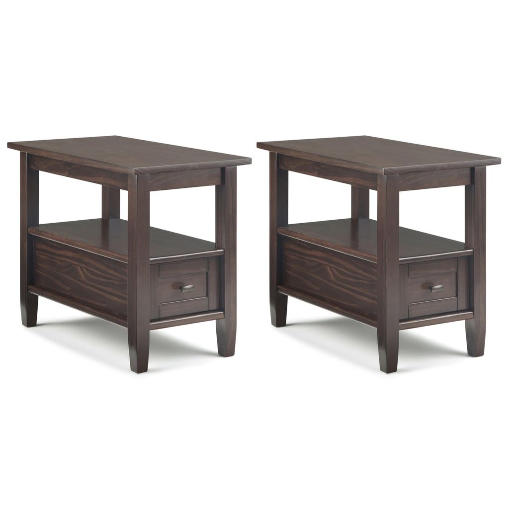 SIMPLIHOME Warm Shaker Solid Wood 20 inch Wide Rectangle Transitional End Side Table in Light Golden Brown for the Living Room and Bedroom