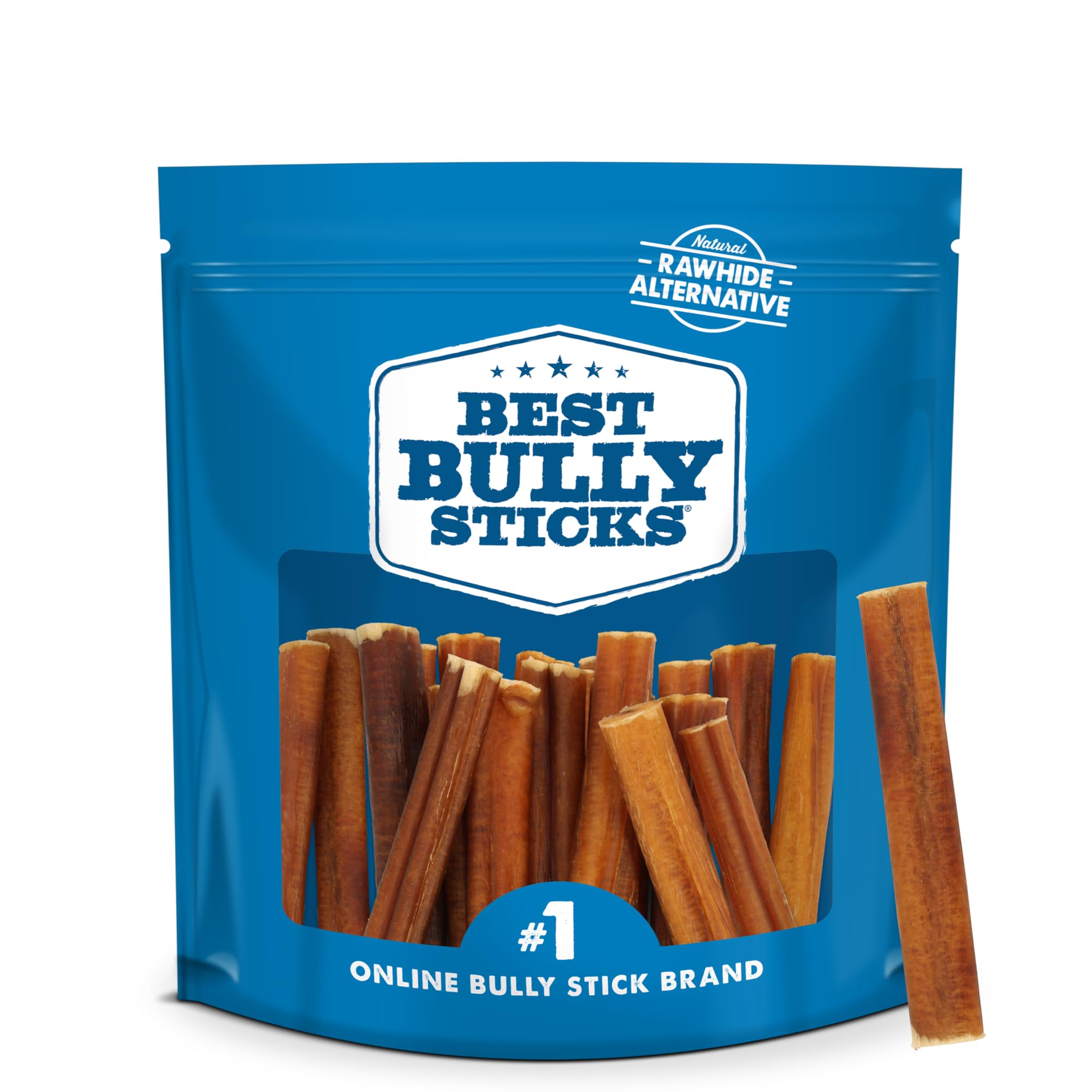 Best Bully Sticks 4 Inch Bully Sticks for Dogs - 8 oz (Pack of 1) - Natural Grass-Fed Dog Treats Small Breed, Grain and Rawhide-Free, Perfect for Small or Young Canines