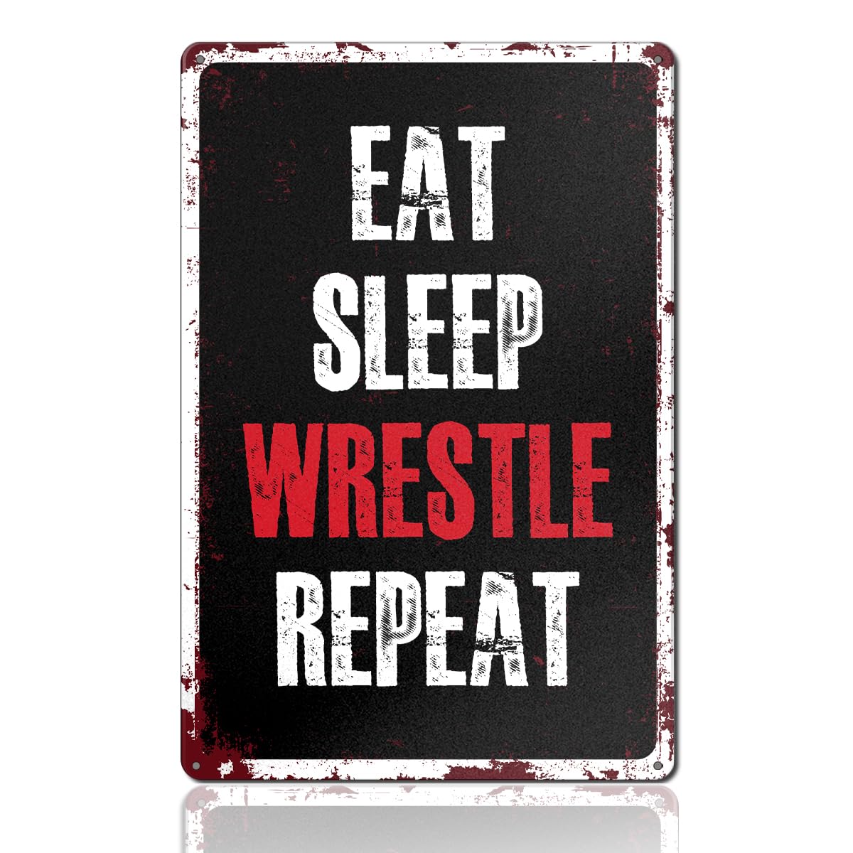 Wrestling Gifts, Vintage Wrestling Metal Tin Sign for Home Bedroom Room Man Cave Garage Wall Decor 8x12 Inch