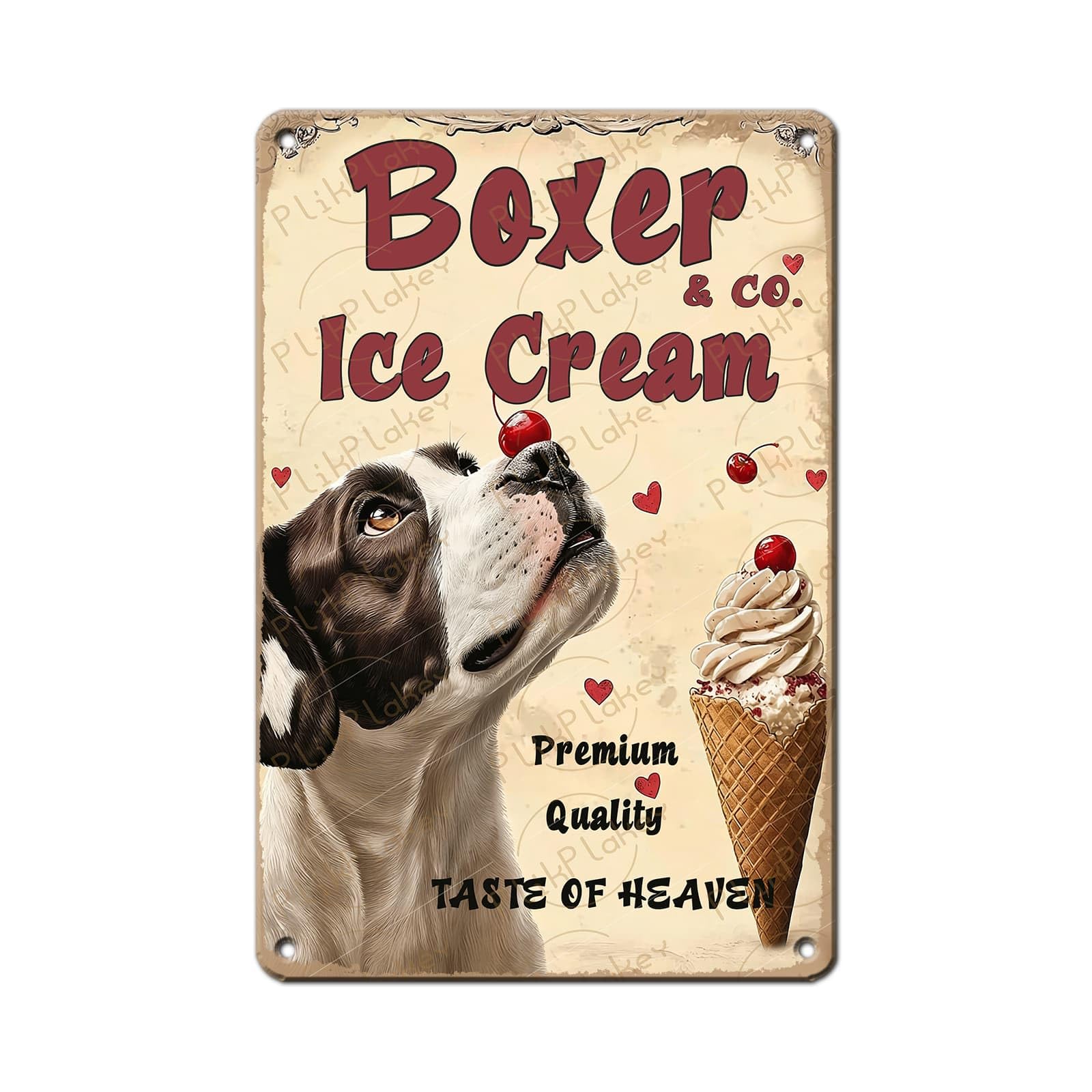 Vintage Metal Tin Sign Ice Cream Retro Sweet Food Diner Wall Decor Kitchen Cafe Bar Club Home Kids Room Living Room Dessert Store Hotel Poster 12x8 Inch