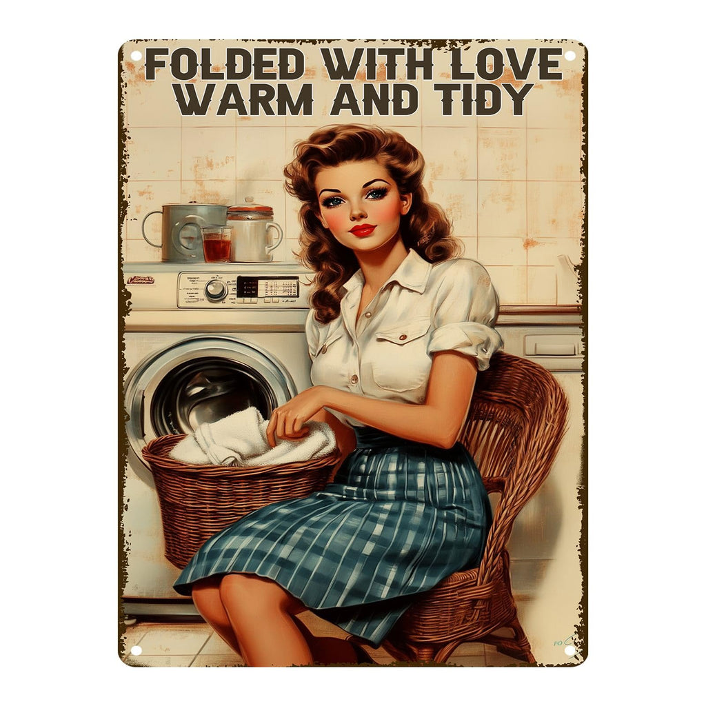 Laundry Metal Tin Sign Laundry Room Wall Decor Fresh Linens Breezy Days Signs Retro Posters for Bathroom Home Bedroom Laundromat Garden 8x12inch