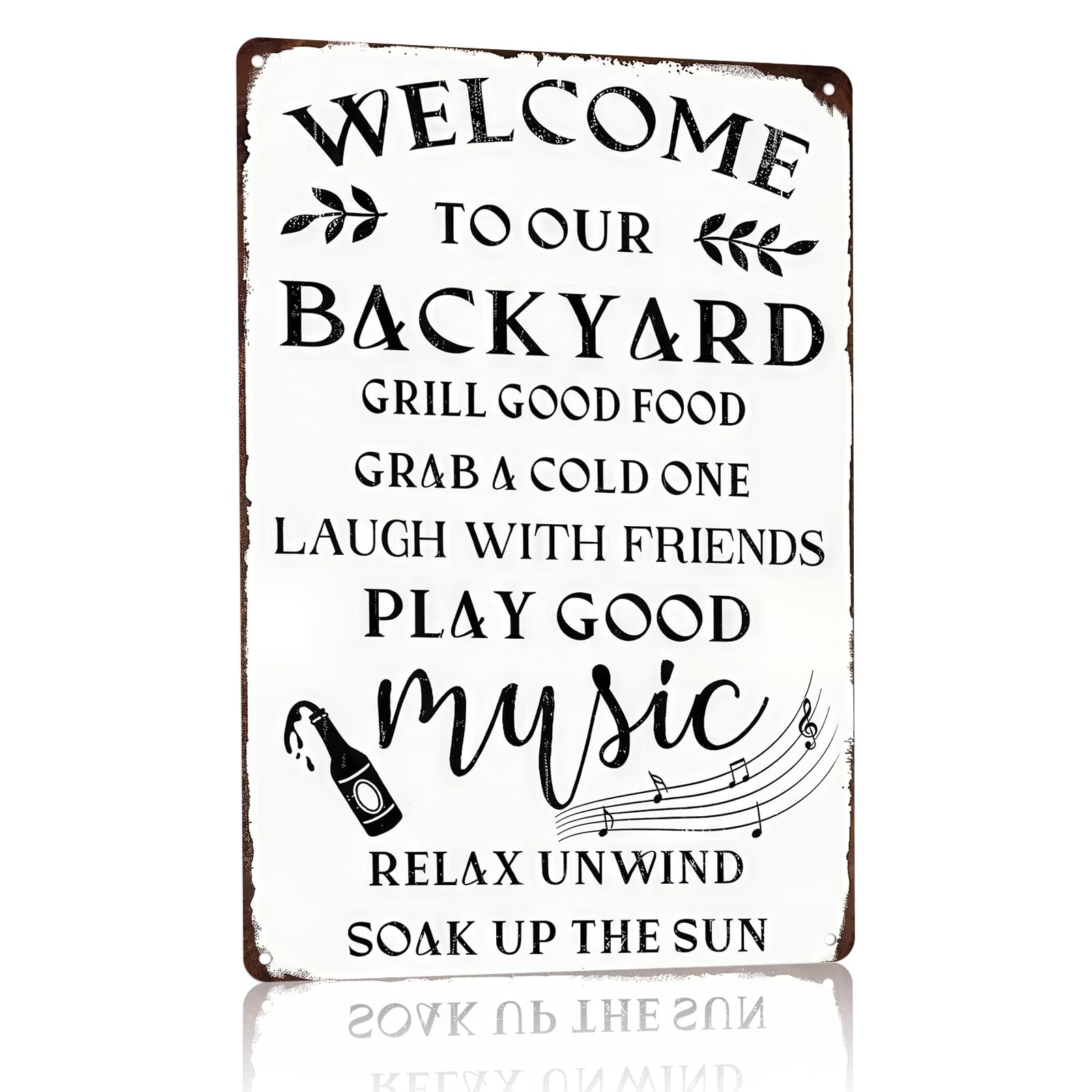 Funny Metal Pool Sign "We Don't Skinny Dip We Chunky Dunk" - Vintage Rustic Wall Decor for Pool, Patio, Outdoor Tin Sign with Retro Design & Playful Characters, Summer Artwork Decor, 8x12In