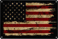 Retro Metal Tin Sign Wall Decoration with American Flag Pattern, Used for Bar Home Living Room Decoration 12 X 8 Inches