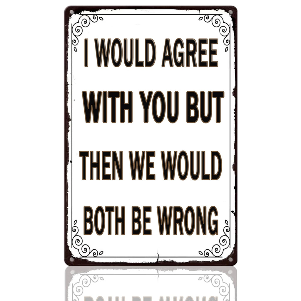 8x12 inch Blue I'm Not An Angry Person Sign, Tin Metal Wall Decor, Funny Sarcastic Gift for Men, Garage, Office, Home