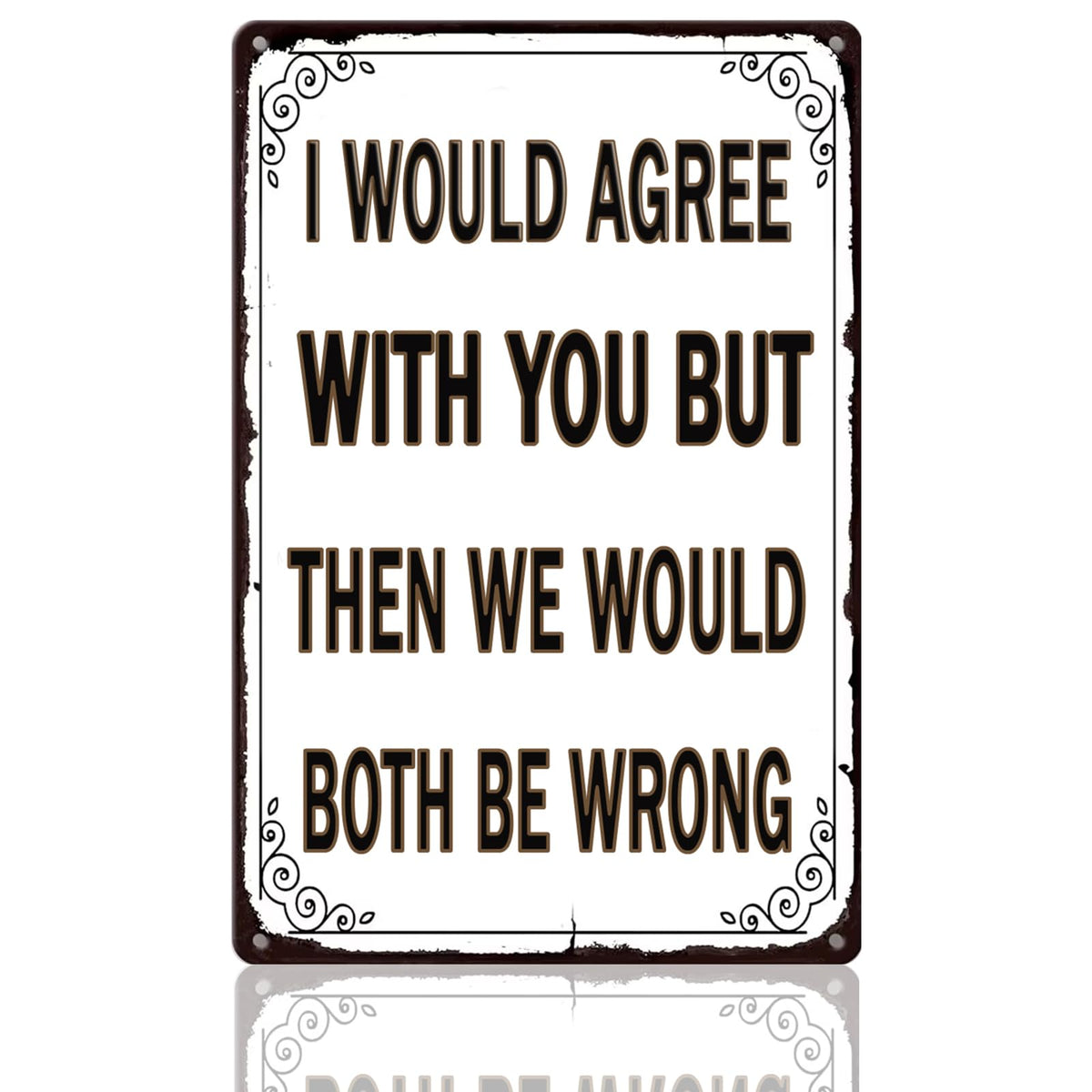8x12 inch Blue I'm Not An Angry Person Sign, Tin Metal Wall Decor, Funny Sarcastic Gift for Men, Garage, Office, Home