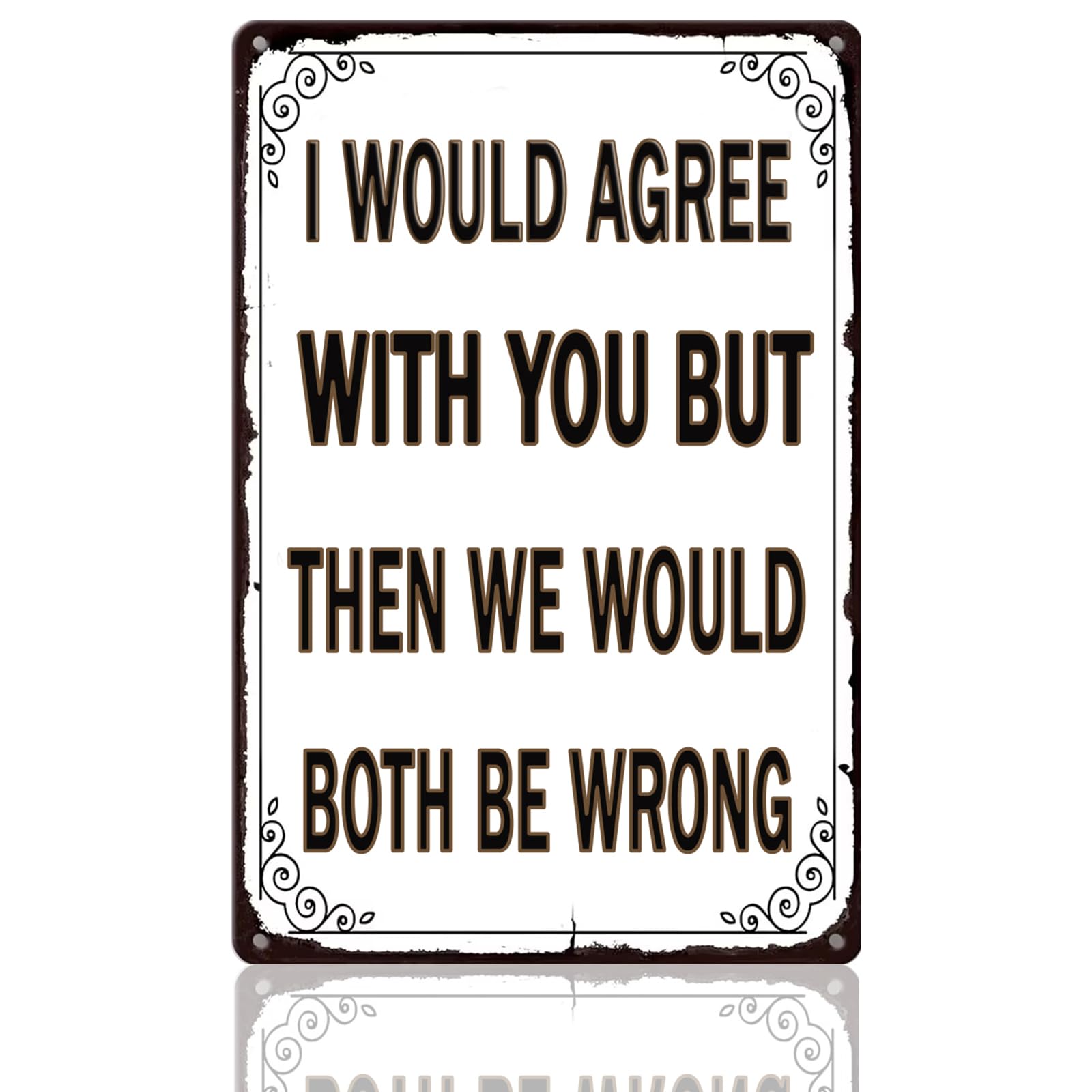 8x12 inch Blue I'm Not An Angry Person Sign, Tin Metal Wall Decor, Funny Sarcastic Gift for Men, Garage, Office, Home