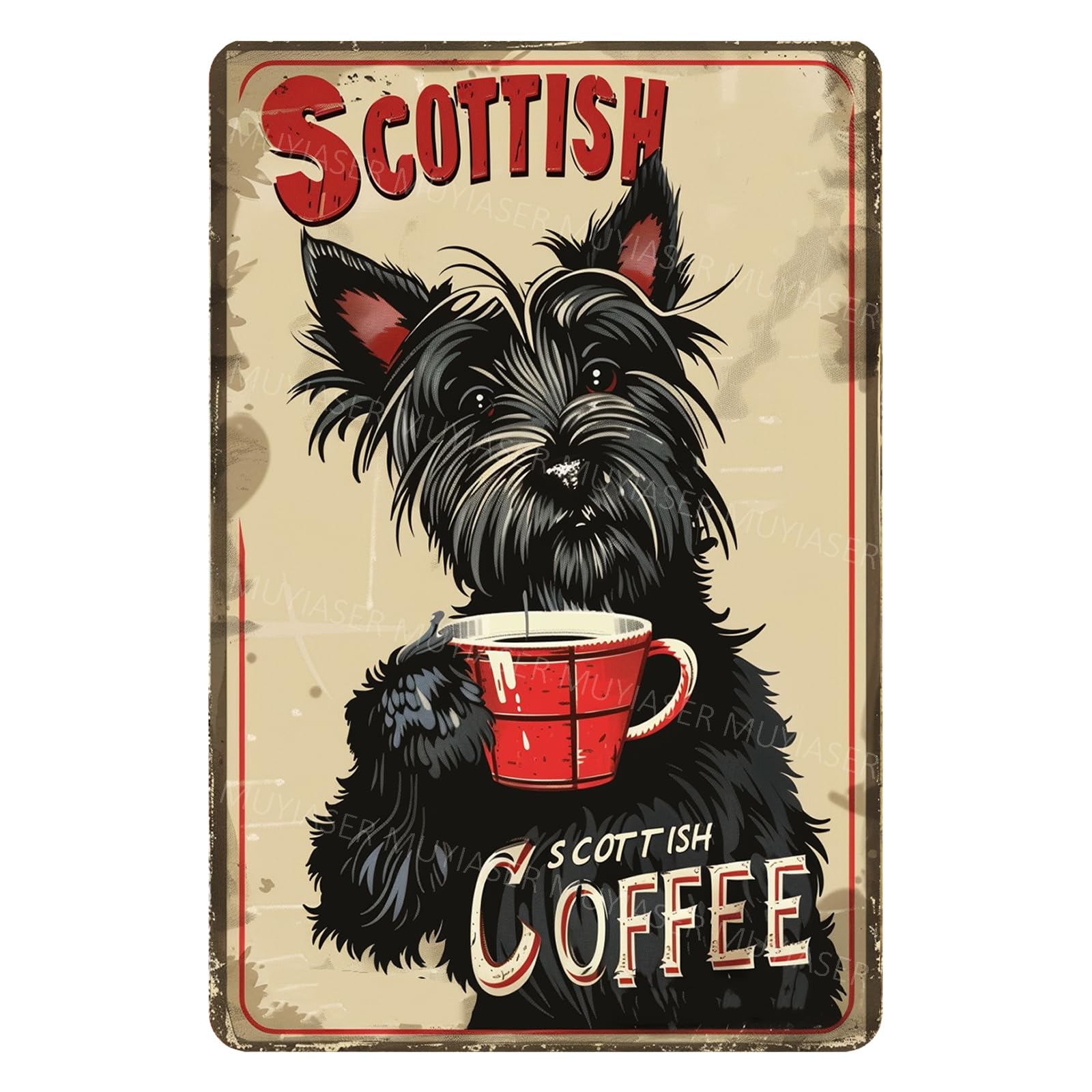 Metal Sign Easily Distracted By Cats & Garden Vintage Retro Aluminum Tin Sign for Garden, Kitchen, Office, Home, Bar, Cafe Decor 8x12 Inch
