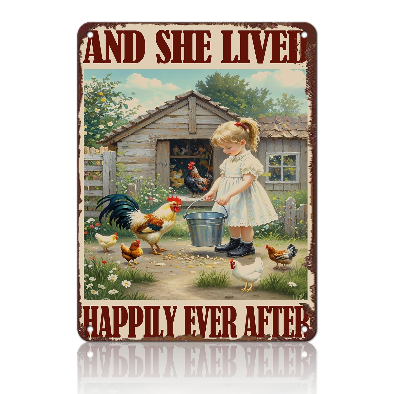 KIYOYO Vintage Tin Metal Sign Poster Grow Positive Thoughts Vintage Poster Flower Head Girl Poster Mental Health Poster Motivational Poster Emotions Poster Vintage Wall Home Decor 8x12 Inch