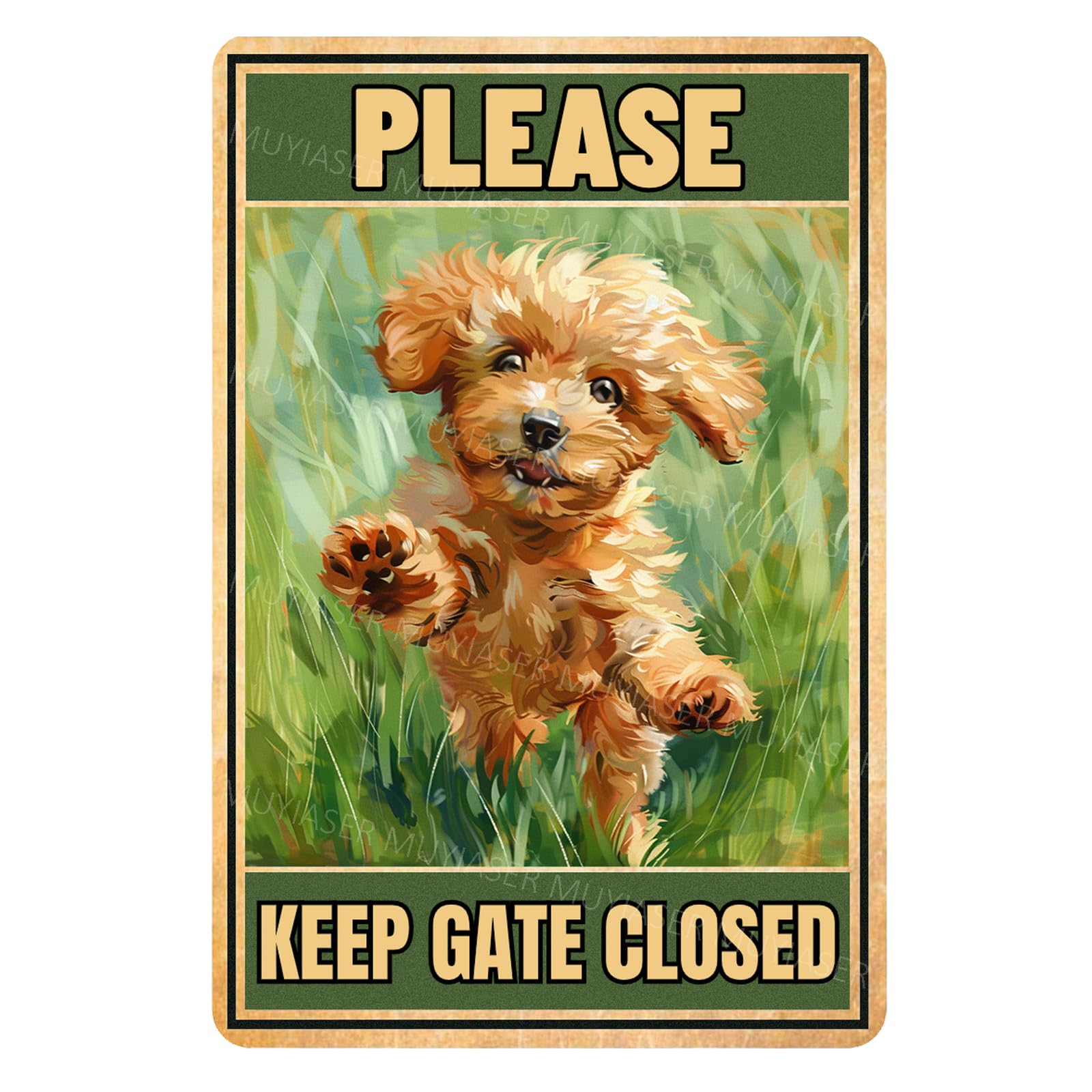 Metal Sign Easily Distracted By Cats & Garden Vintage Retro Aluminum Tin Sign for Garden, Kitchen, Office, Home, Bar, Cafe Decor 8x12 Inch