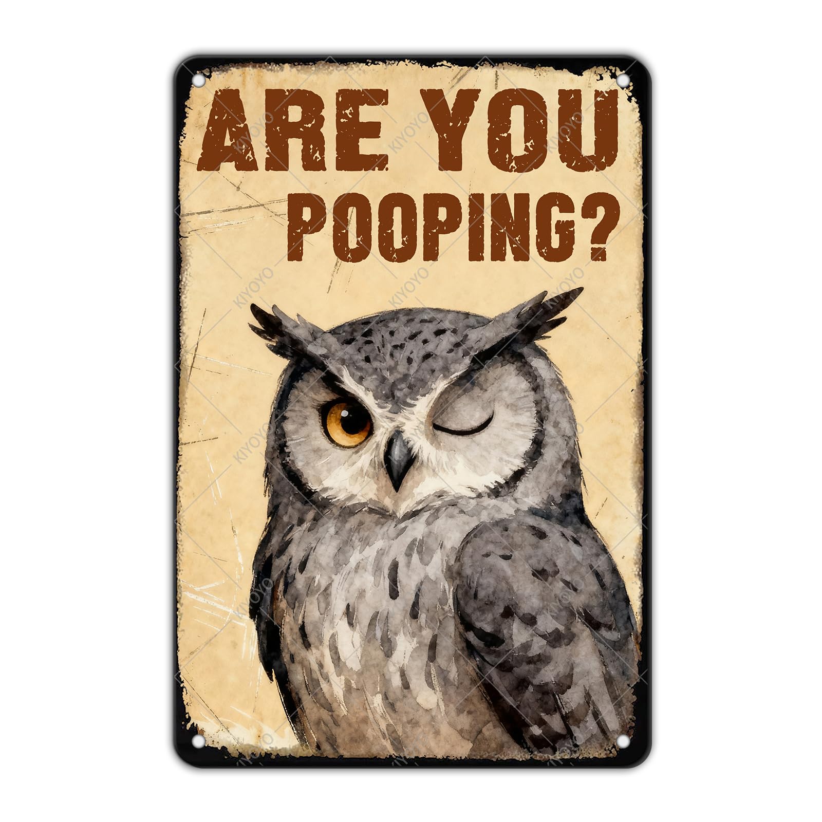 Funny Bear Metal Tin Sign Black and White Bathroom Vintage Bathroom Signs Restroom Wall Decor 12x8 Inch