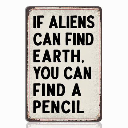 English Teacher Gifts - Funny Classroom Wall Hanging Tin Sign Decor, Ideal Gifts for English Teachers, High School & Middle School Classroom Wall Art, 8x12 Inch