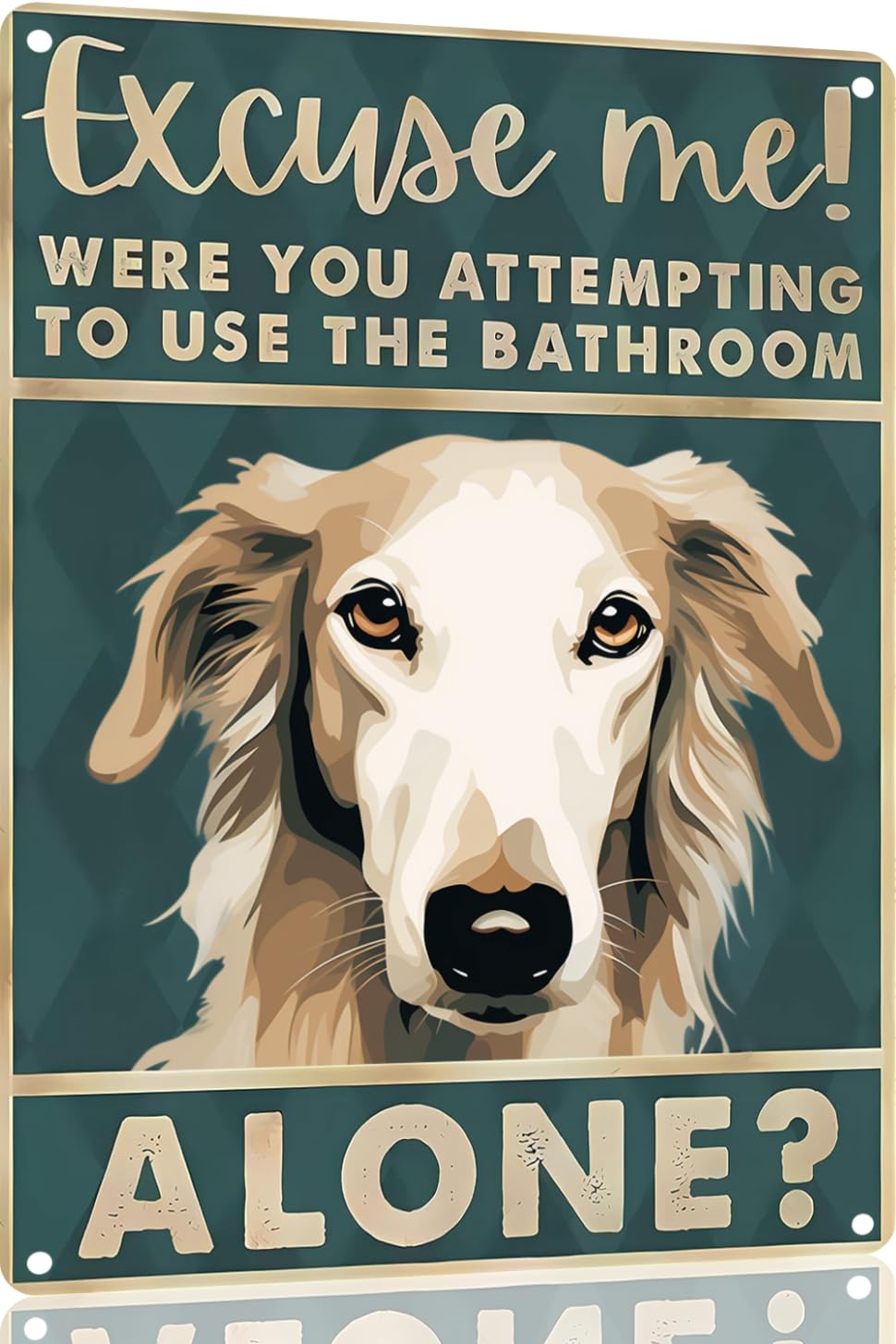 Boston Terrier Dog 12x8 inch excuse me were you attempting to use the bathroom alone - Dog Metal Poster Dog Lover Gift Art Funny Dogs Wall Art Decoration Retro Metal Tin Sign(1492)
