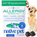 Native Pet Dog Allergy Chews - Dog Allergy Relief for Medium Breeds - Supports Seasonal Itch Relief, Healthy Immune Function & Reduces Sneezing - Colostrum, Spirulina, & Probiotics - 30 Days Supply