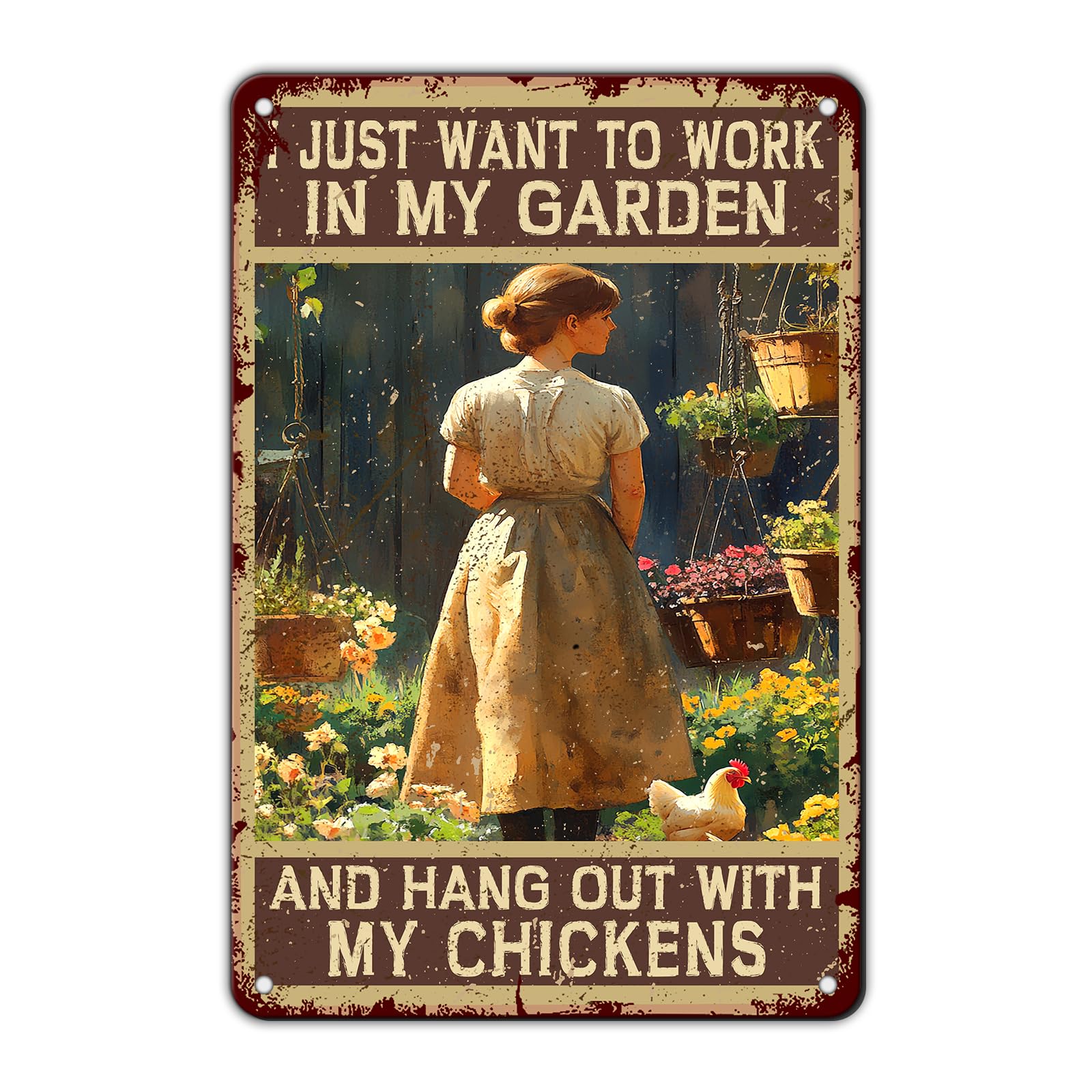 Funny Chicken Signs Welcome To My Kitchen Humorous Cartoon Rooster Cooking Aluminium Sign Metal Chicken Signs Decor Home Ktichen Farm Are Wall 12x8 Inch Vintage Chicken Signs Metal Tin Poster