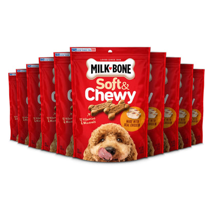 Milk-Bone Soft & Chewy Dog Treats, Made with Real Beef & Filet Mignon, 25 Ounce Canister