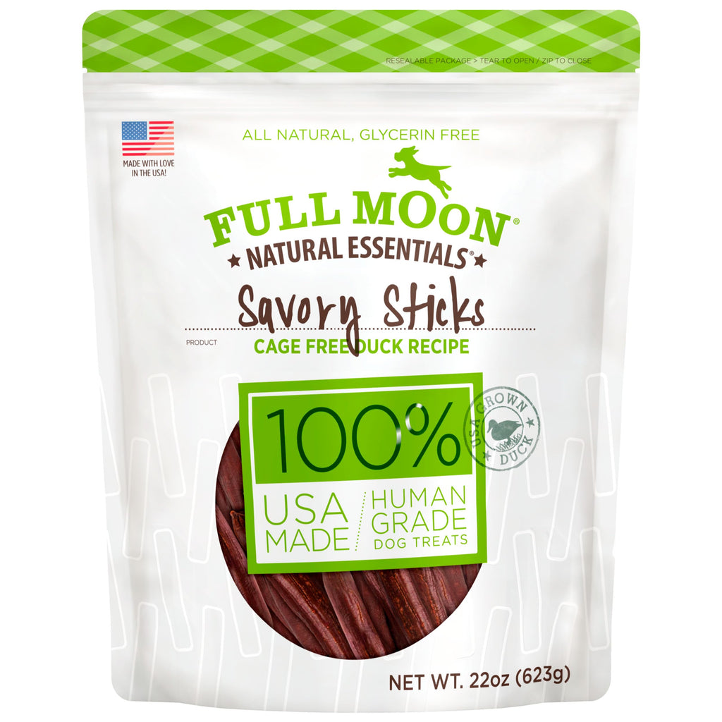 Full Moon All Natural Human Grade Dog Treats, Essential Beef Savory Sticks, 22 Ounce, 1.375 Pound (Pack of 1)