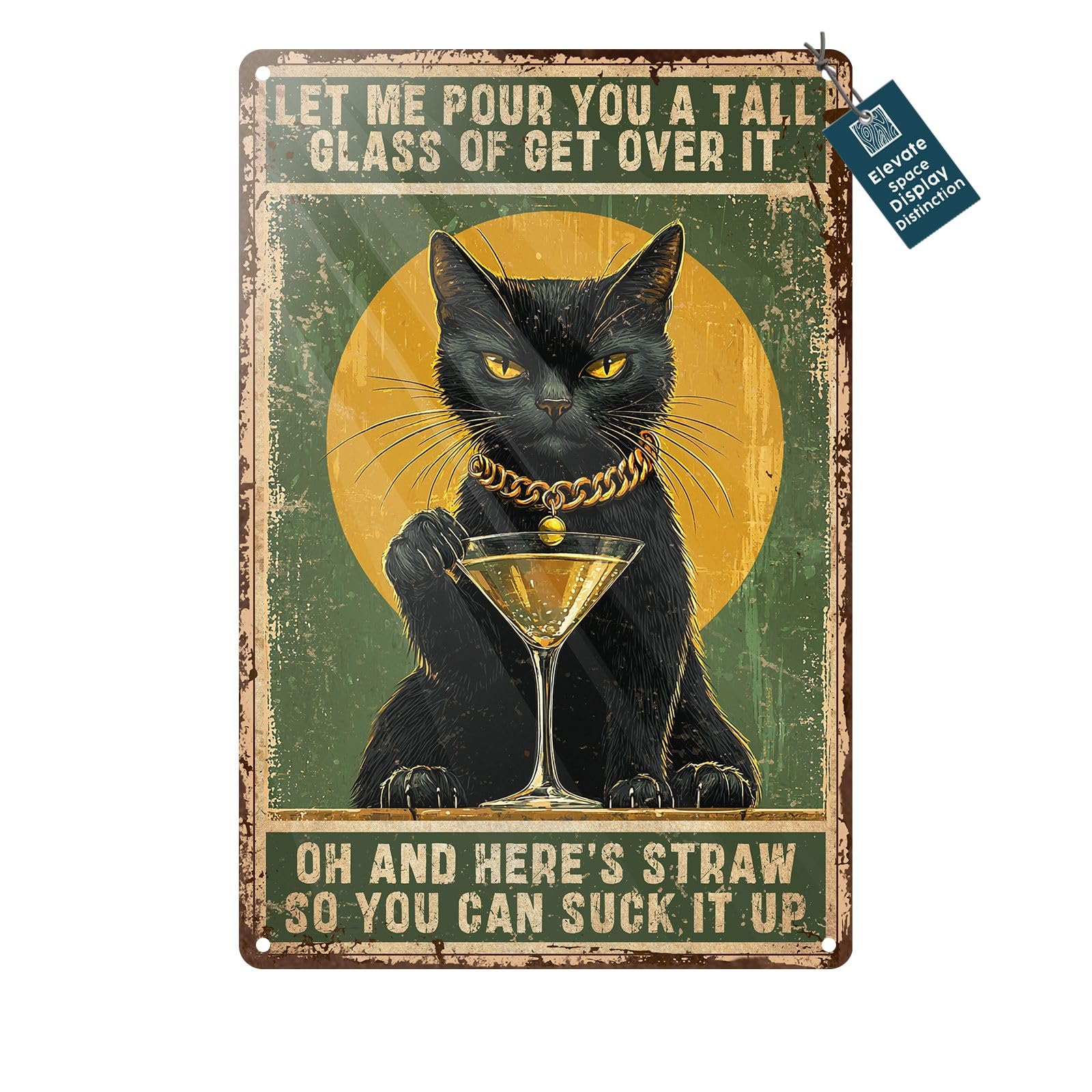 Black Cat Reading Vintage Metal Sign Reading Will Take You Everywhere Retro Wall Decor for Library Book Home Bedroom Office Decoration 8x12inch