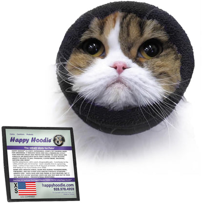 Happy Hoodie The Original Dog & Cat Calming Band - American Brand - Anxiety Relief/Noise Protection-Grooming-Thunder-Fireworks (Large, Blue) - Since 2008