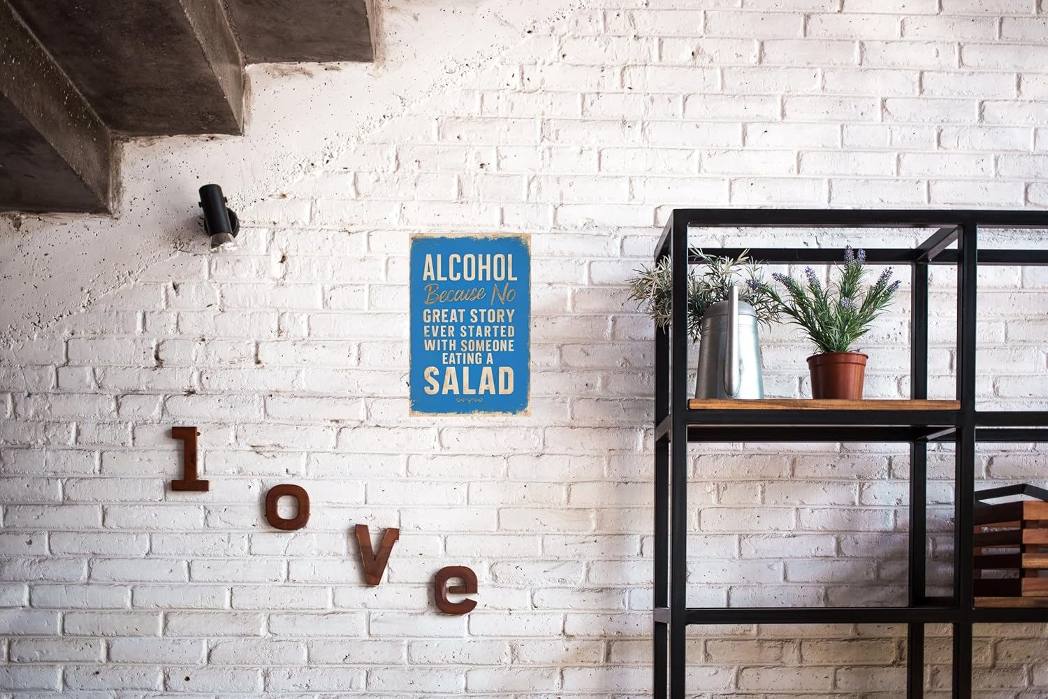 Vintage Bar Tin Sign – Funny Drinking Quote Metal Wall Decor for Home Bar, Kitchen, or Man Cave – 8x12 Inch Retro Alcohol Plaque