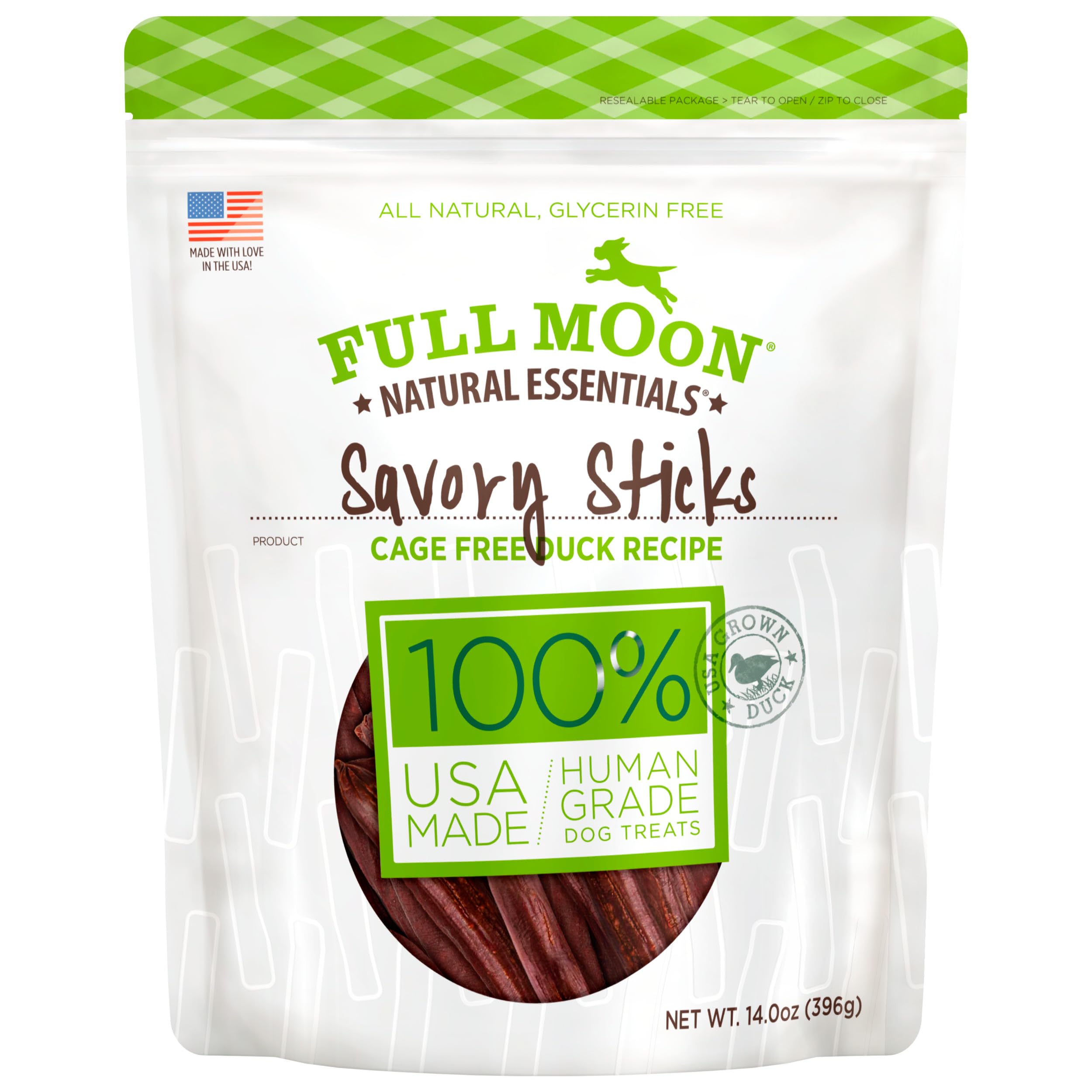 Full Moon All Natural Human Grade Dog Treats, Essential Beef Savory Sticks, 22 Ounce, 1.375 Pound (Pack of 1)