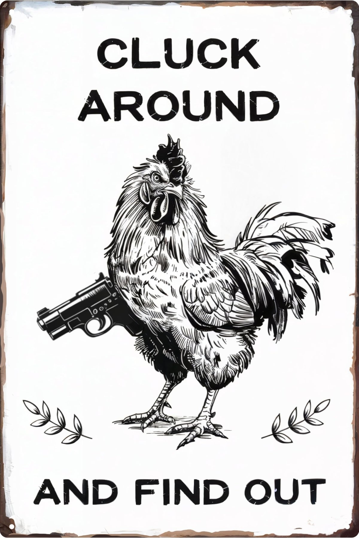 Funny Chicken Gifts Christian God Gifts Chicken I'm Going To Let God Fix It Tin Sign for Home Farm Chicken Coop Farmhouse Kitchen Garden Decor 8x12 in