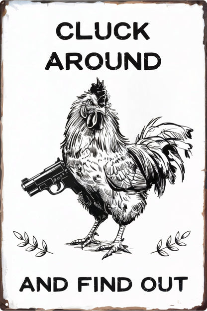 Funny Chicken Gifts Christian God Gifts Chicken I'm Going To Let God Fix It Tin Sign for Home Farm Chicken Coop Farmhouse Kitchen Garden Decor 8x12 in
