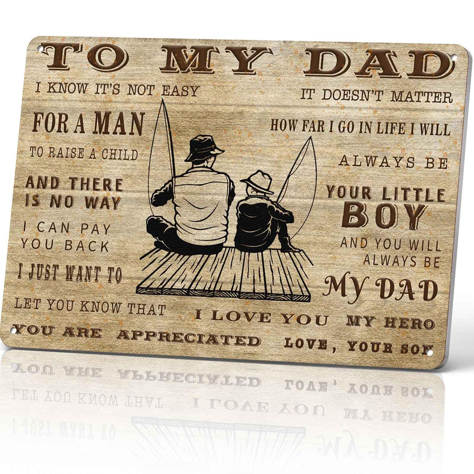 Dad's Garage Shit List 8x12 Inch Aluminum Metal Sign - Funny Man Cave Wall Decor for Garage, Workshop, Home Bar - Retro Handyman Gift Tin Sign for Fathers & Mechanics