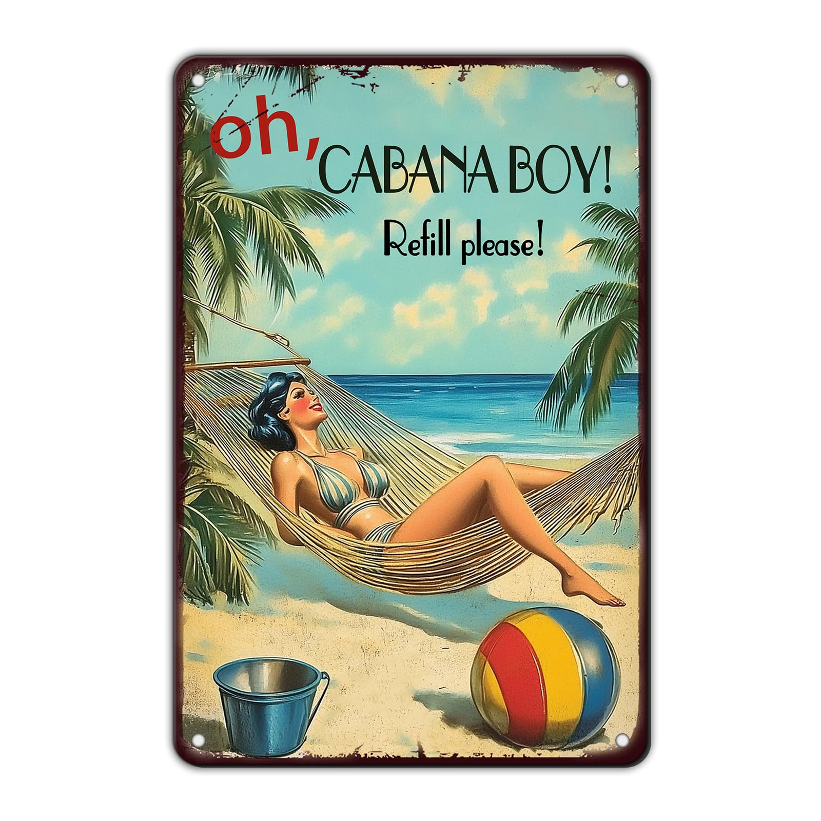 Beach Metal Sign Some Girls Are Just Born With The Beach In Their Souls Tin Sign Home Bar Pub 8x12 Inch Wall Decor
