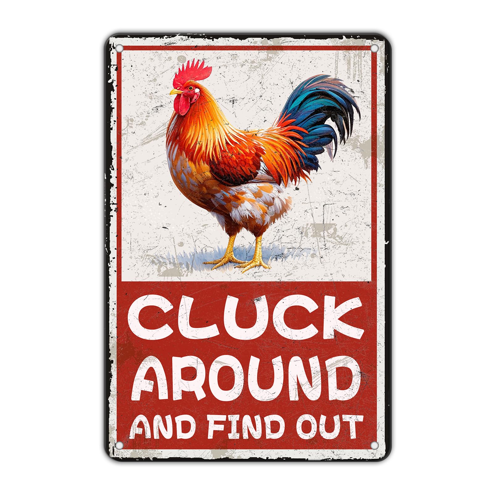 Chicken Metal Signs Rooster Kitchen Wall Decor Today I Will Pry More Worry Less Tin Sign 12x8 Inch Funny Chicken Coop Accessories Rooster Home Farm Yard Garden Decor