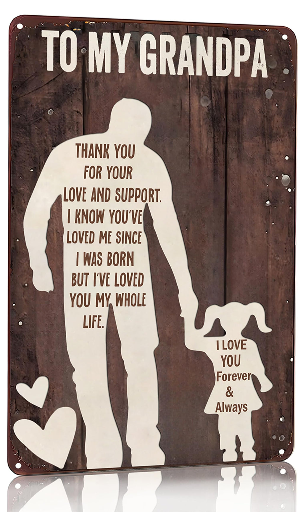 Smilelife Father's Day Dad Gifts from Daughter To My Dad Always Be My Hero Funny Tin Sign Perfect for Men Room Man Cave Office Garage Workshop Home Decor 8 x 12 Inch(3333)