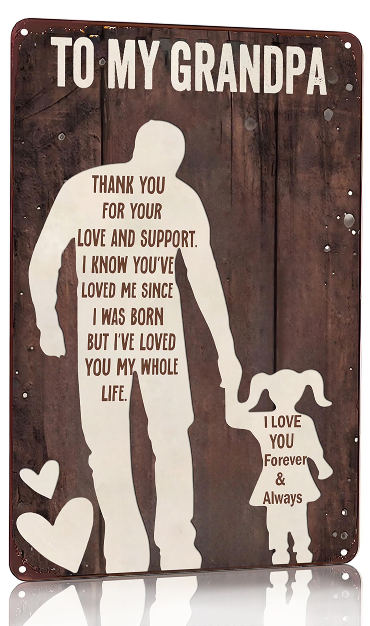 Smilelife Father's Day Dad Gifts from Daughter To My Dad Always Be My Hero Funny Tin Sign Perfect for Men Room Man Cave Office Garage Workshop Home Decor 8 x 12 Inch(3333)