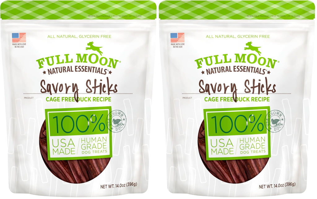 Full Moon All Natural Human Grade Dog Treats, Essential Beef Savory Sticks, 22 Ounce, 1.375 Pound (Pack of 1)