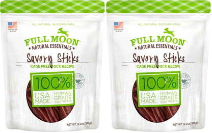 Full Moon All Natural Human Grade Dog Treats, Essential Beef Savory Sticks, 22 Ounce, 1.375 Pound (Pack of 1)