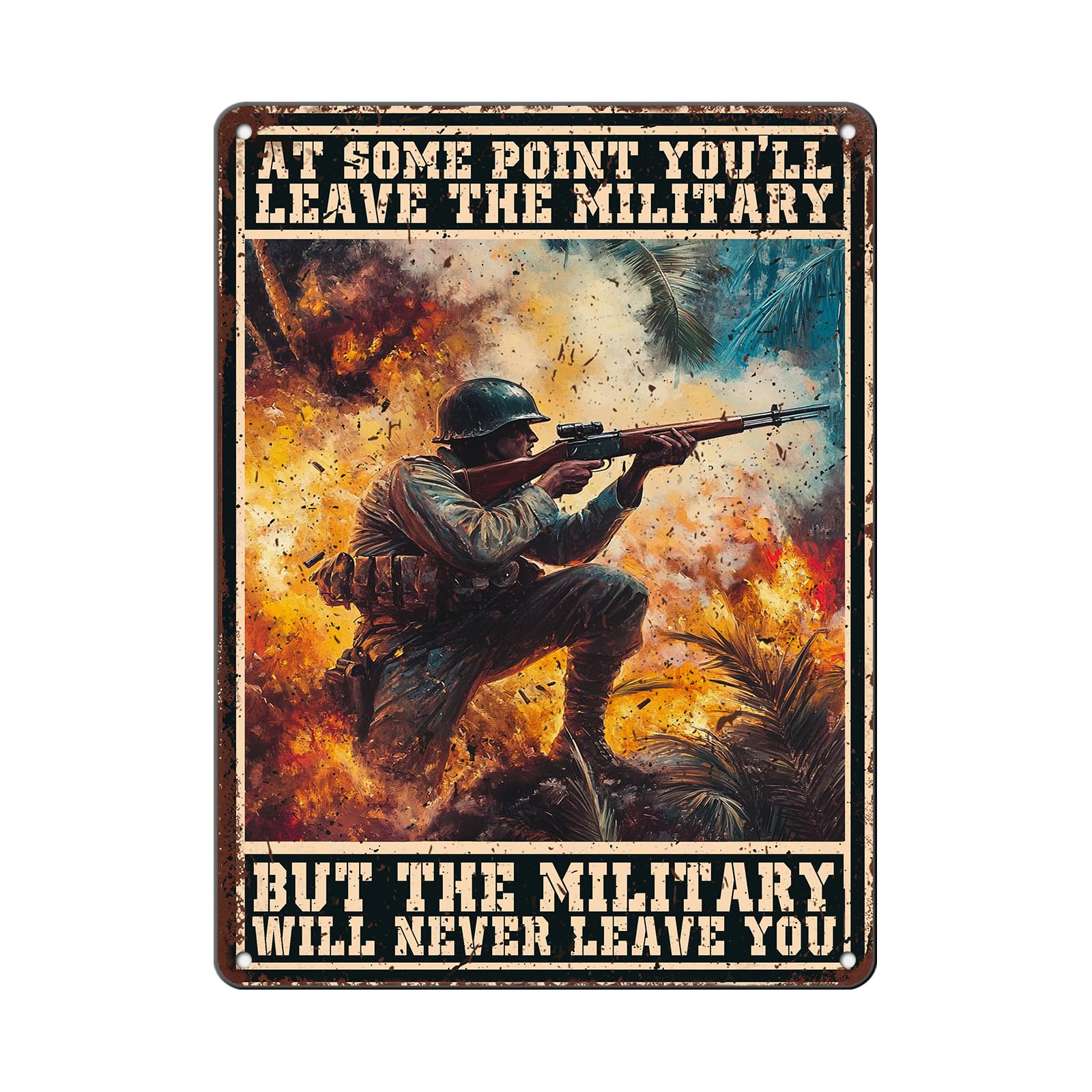 Patriotic Metal Tin Sign Funny American Patriotic Man Tin Sign American Flag Sign 4th of July Vintage Metal Poster Wall Decor for Man Cave Bar Party Garage Outdoor 8x12 Inch