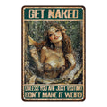 Mermaid Tin Sign And I Think To Myself What A Wonderful World Poster Home Decor Funny Home Decor Cave Bar Wall Decor 12x8 Inch
