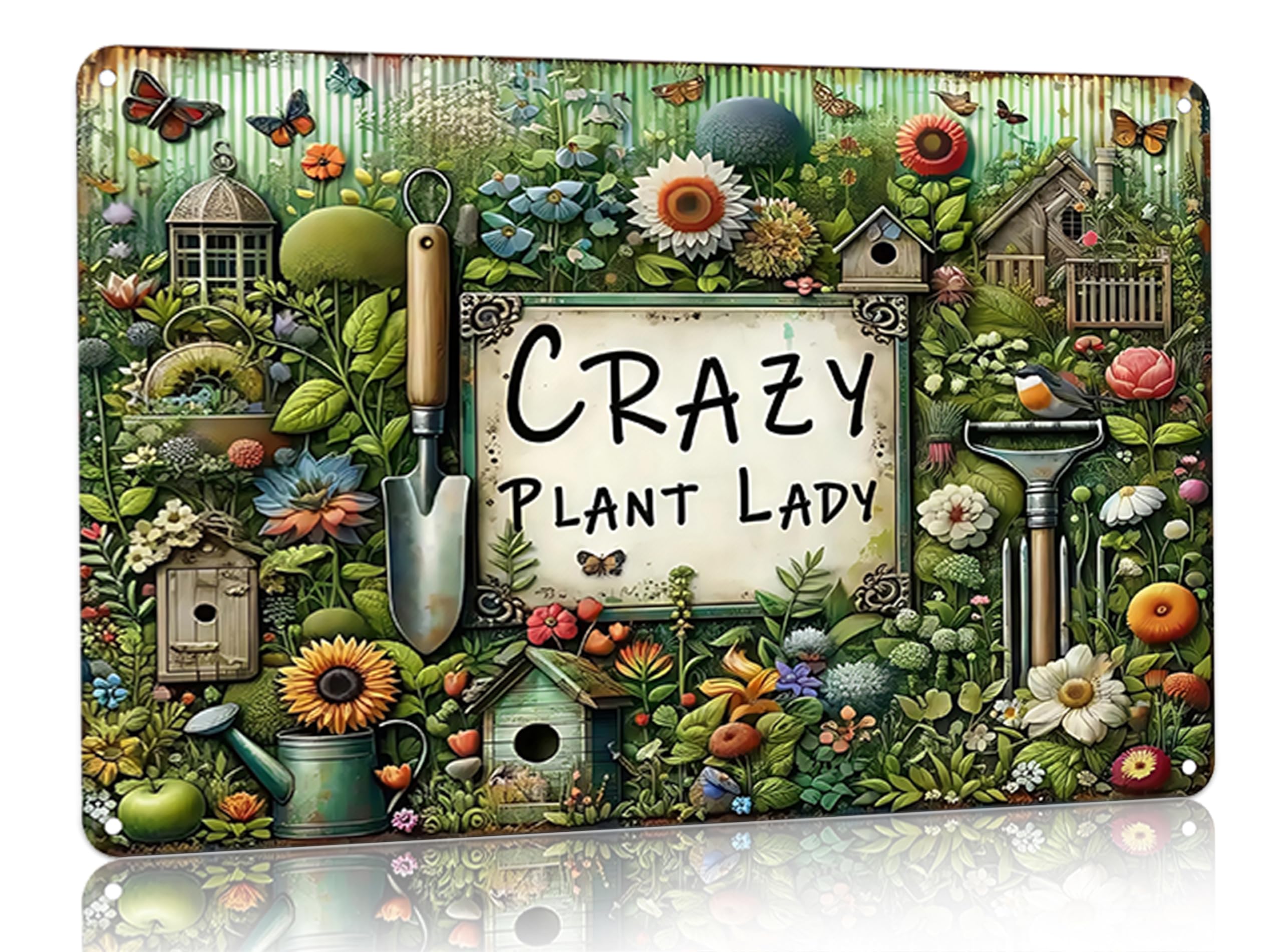 Bestylez Garden Gifts Vintage Gardening Signs Mom Grandma Birth Month Flower Tin Sign for Home Garden Greenhouse Living Room Bedroom Yard Cottage Outdoor Decor 8X12 Inch (3355)