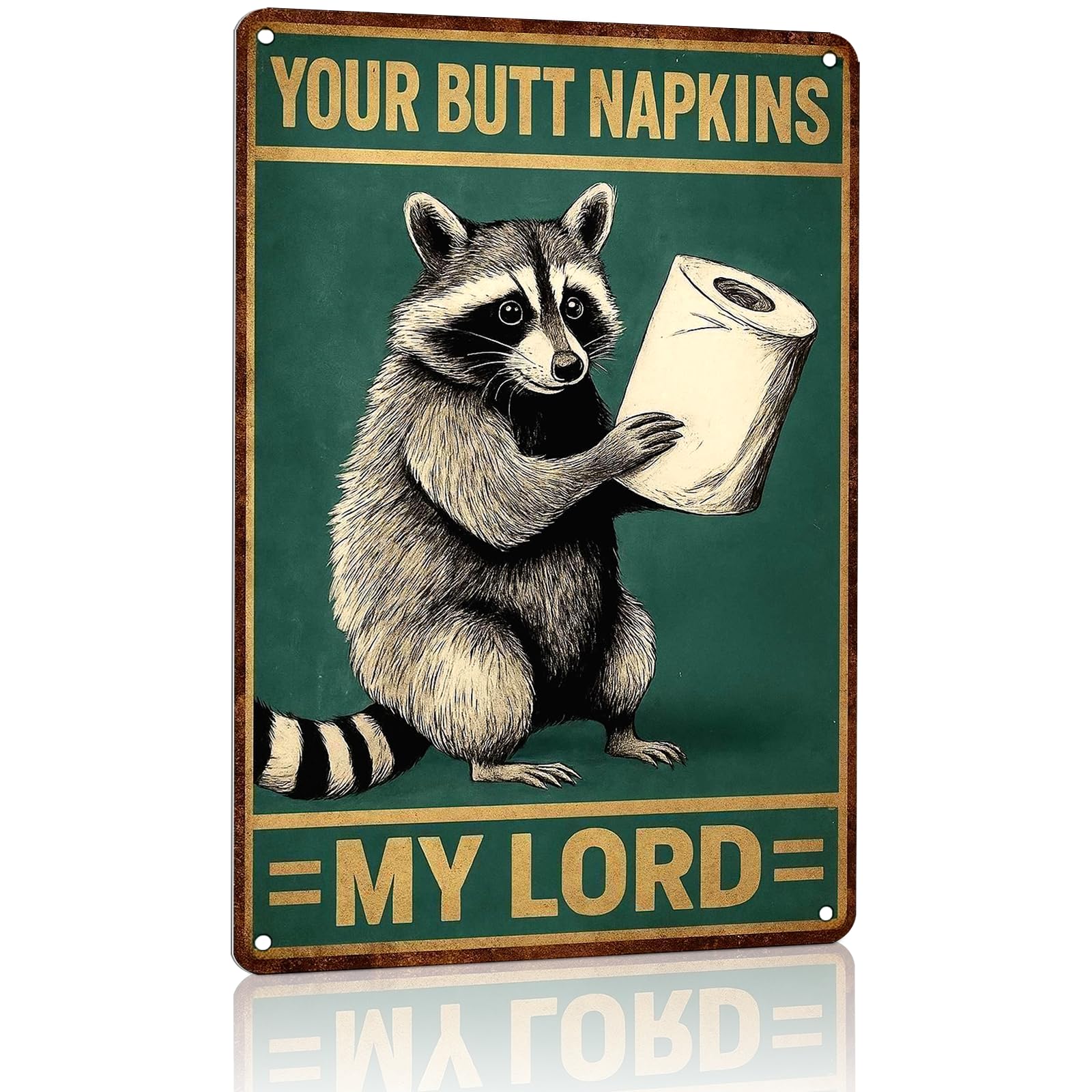 Funy Bathroom Sign Vintage Toilet Metal Tin Signs "Hello Sweet Cheeks" Funny Bathroom Metal Wall Art Print, Toilet Tin Signs Durable Retro Metal Signs Wall Decor Prints for Home, Restroom, Toilet or Bathroom 8x12 Inch