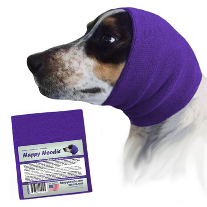 Happy Hoodie The Original Dog & Cat Calming Band - American Brand - Anxiety Relief/Noise Protection-Grooming-Thunder-Fireworks (Large, Blue) - Since 2008