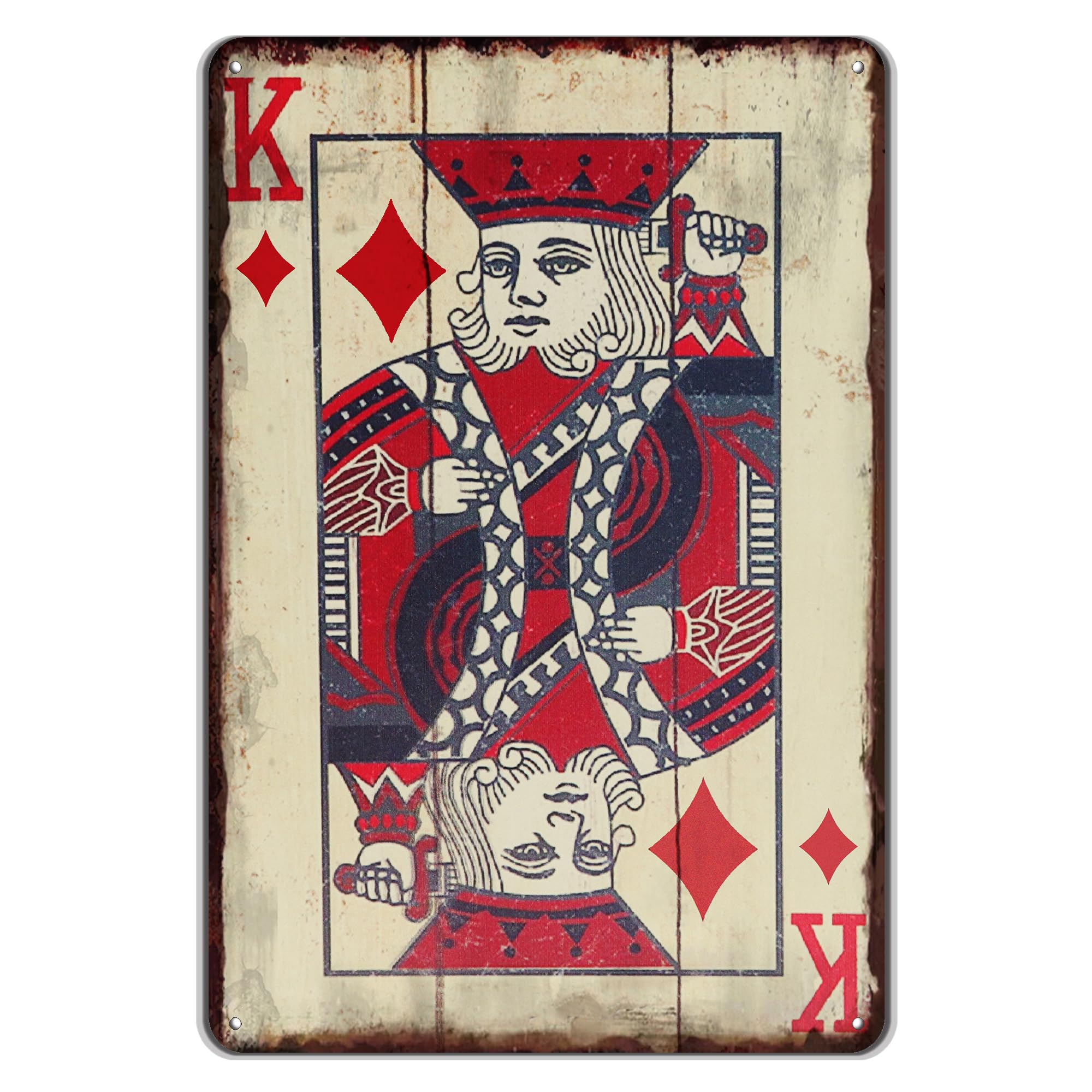 Vintage Poker Wall Decor Metal Sign Retro tin Sign Wall Decorative Signs for Man Cave Home Cafe Pub bar Shop 12x8 Inch Spades Ace