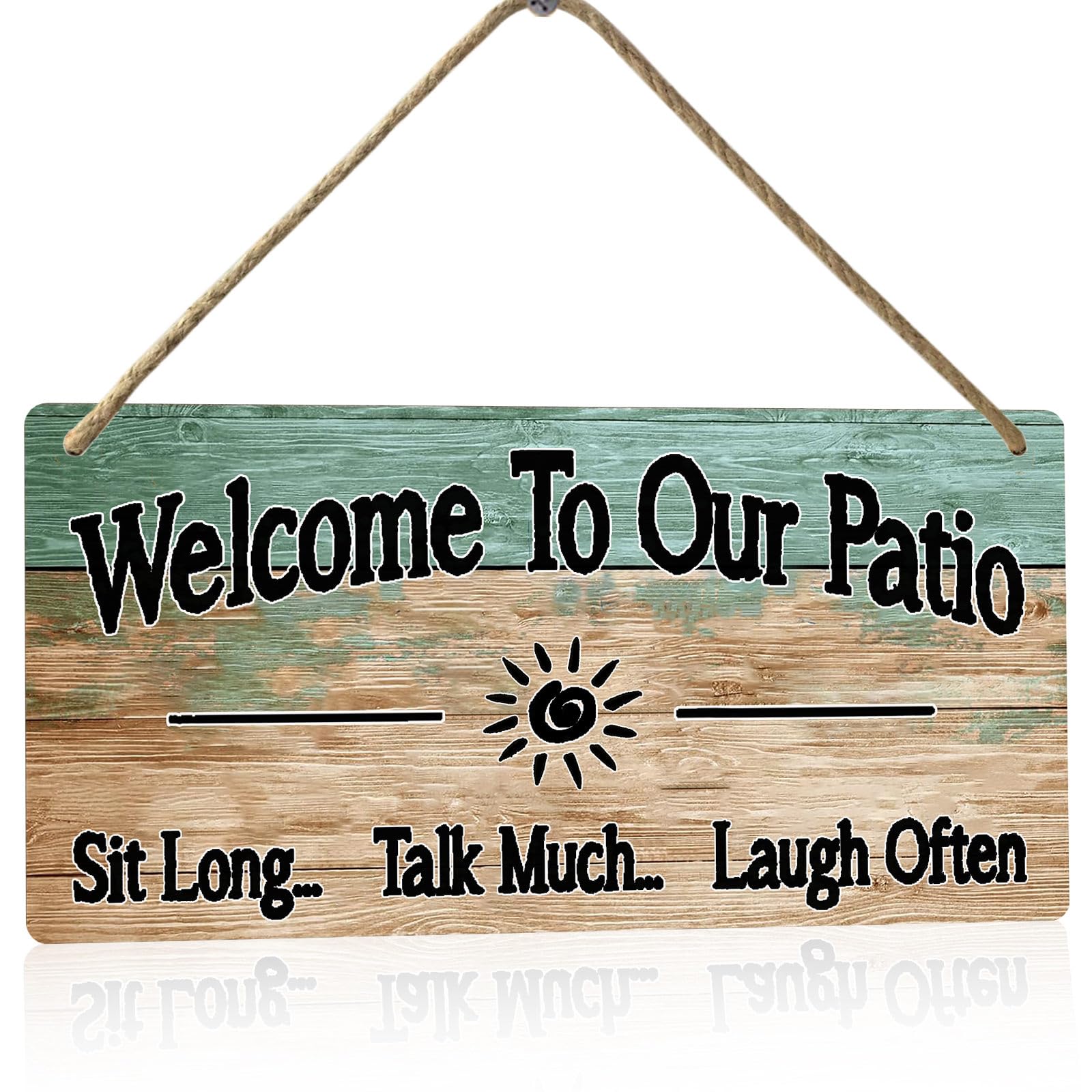 Outdoor Patio Wall Decor Patio Signs For Outside Porch Signs Outdoor Backyard Decorations Welcome Hanging Sign Relax Unwind You're On Patio Time Sign Patio Gifts For Men Home Bar Accessories 8x12 Inch