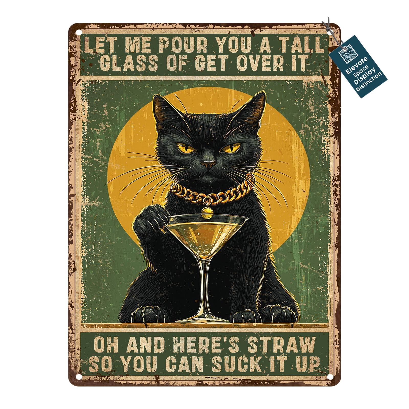 Black Cat Reading Vintage Metal Sign Reading Will Take You Everywhere Retro Wall Decor for Library Book Home Bedroom Office Decoration 8x12inch