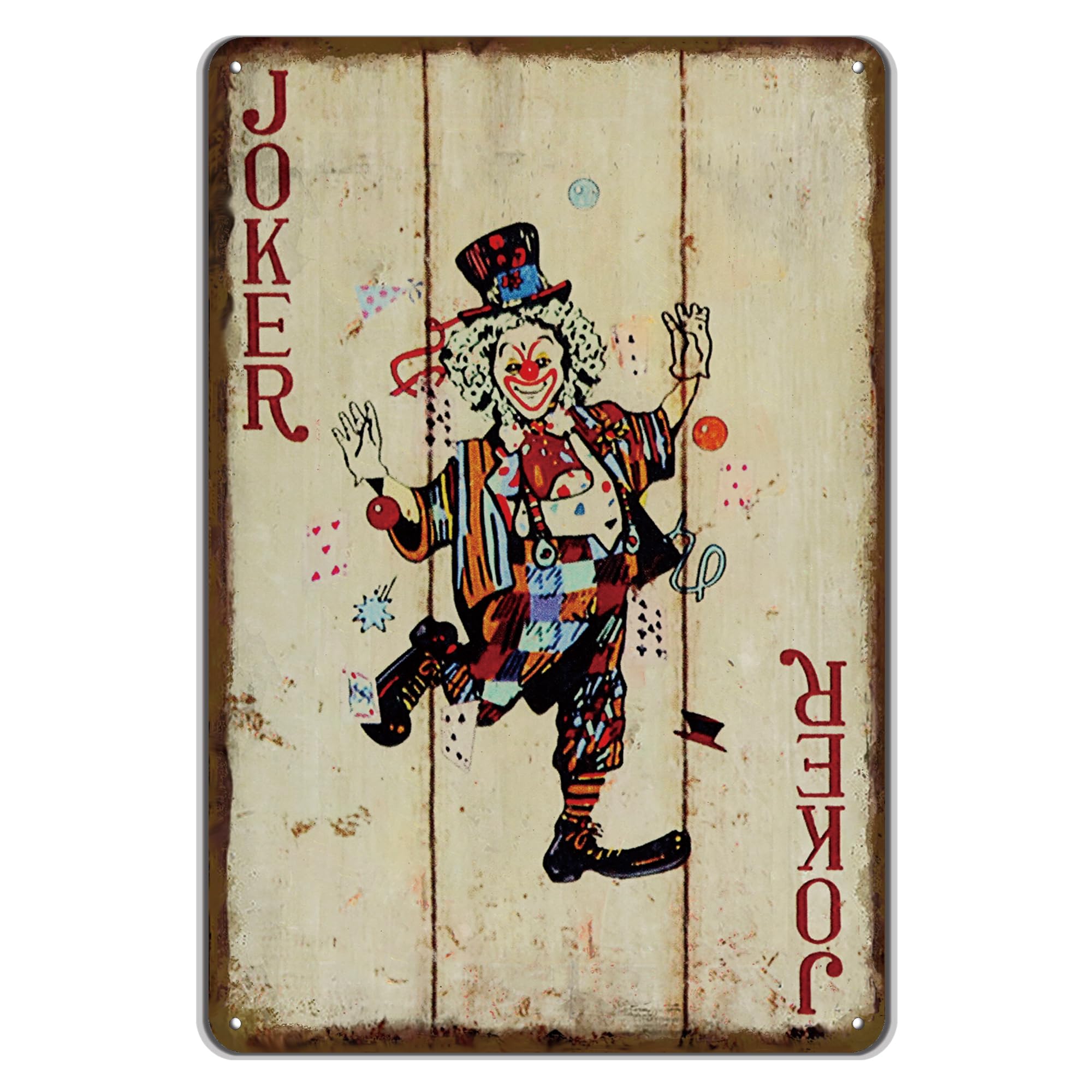 Vintage Poker Wall Decor Metal Sign Retro tin Sign Wall Decorative Signs for Man Cave Home Cafe Pub bar Shop 12x8 Inch Spades Ace