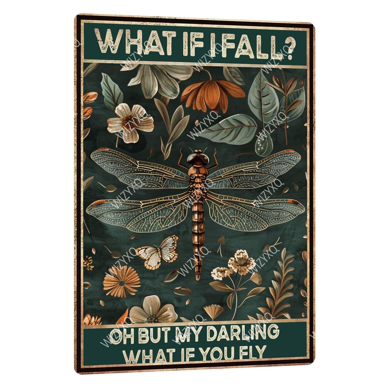Vintage Metal Sign What If I Fall Oh But My Darling What If You Fly Tin Sign Funny Walll Decor for Bar Kitchen Pubs Cafe Home Garage 12×8 Inch
